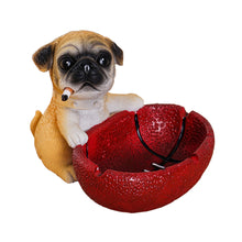 Cute Funny Pug Dog Shaped Resin Rugby Ash Tray
