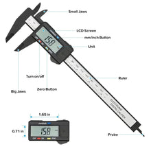Electronic Digital Carbon Fiber Dial Vernier Caliper Gauge Micrometer