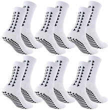 6 Pairs Unisex Football Grip Socks Towel Bottom Sport Socks