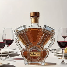 Engine Shape Whiskey Bottle Glass Drinkware