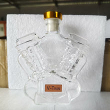 Engine Shape Whiskey Bottle Glass Drinkware