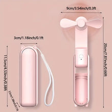 USB Rechargeable 3-speed Adjustable Foldable Handheld Fan