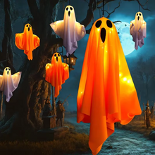 Halloween Glowing White Ghost LED Hanging Ghosts Horror Props