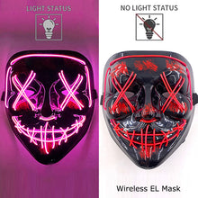 Neon LED Purge Mask Glow in The Dark Cosplay Horror Mask