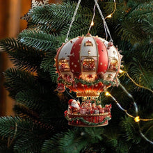Christmas Hot Air Balloon Ornaments 2D Acrylic Xmas Tree Pendant