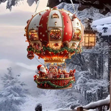 Christmas Hot Air Balloon Ornaments 2D Acrylic Xmas Tree Pendant