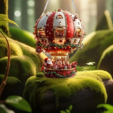 Christmas Hot Air Balloon Ornaments 2D Acrylic Xmas Tree Pendant