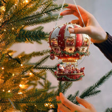 Christmas Hot Air Balloon Ornaments 2D Acrylic Xmas Tree Pendant