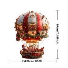 Christmas Hot Air Balloon Ornaments 2D Acrylic Xmas Tree Pendant