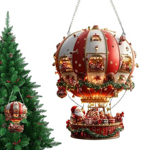 Christmas Hot Air Balloon Ornaments 2D Acrylic Xmas Tree Pendant