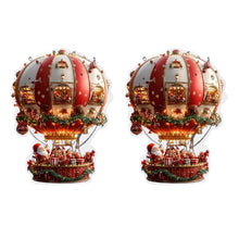 Christmas Hot Air Balloon Ornaments 2D Acrylic Xmas Tree Pendant