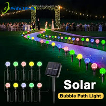 20 LED Solar Bubble Ball Lawn Lights Waterproof Solar Pathway String Light