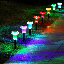 4Pcs Solar Pathway Lights Outdoor Vibrant LED Mushroom Garden Stake Lighting