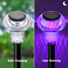 4Pcs Solar Pathway Lights Outdoor Vibrant LED Mushroom Garden Stake Lighting
