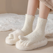 3 Pairs Winter Warm Coral Fleece Five-Toe Socks