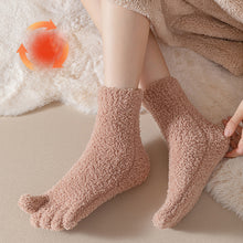 3 Pairs Winter Warm Coral Fleece Five-Toe Socks