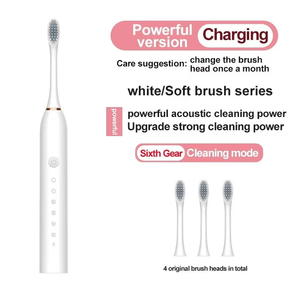 Electric Ultrasonic Toothbrush USB Charging Waterproof Adult Tooth Cleaner