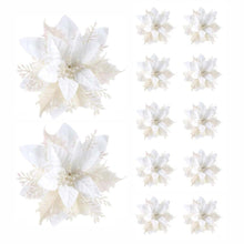Christmas Glitter Artifical Flower Ornaments