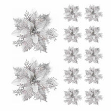 Christmas Glitter Artifical Flower Ornaments