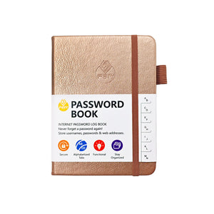 Hardcover Password Keeper Book with Alphabetical Tabs