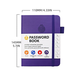 Hardcover Password Keeper Book with Alphabetical Tabs