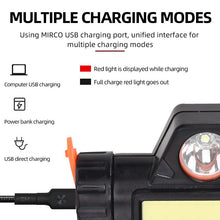 Rechargeable COB LED Strong Magnetic Powerful Headlight Super Bright Head Torch