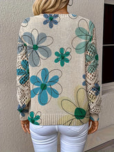 Women's Bohemian Style Long Sleeve V-Neck Pullover Sweater
