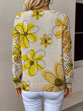 Women's Bohemian Style Long Sleeve V-Neck Pullover Sweater