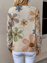 Women's Bohemian Style Long Sleeve V-Neck Pullover Sweater