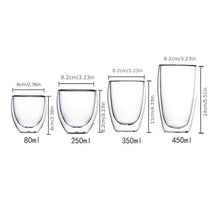 Heat Insulation Transparent Double Wall Glass Cup