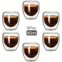 Heat Insulation Transparent Double Wall Glass Cup
