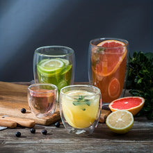 Heat Insulation Transparent Double Wall Glass Cup