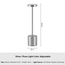 Rechargeable Sensor LED Table Lamp 3 Colors Adjustable Bedside Creative Ambient Light