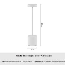 Rechargeable Sensor LED Table Lamp 3 Colors Adjustable Bedside Creative Ambient Light