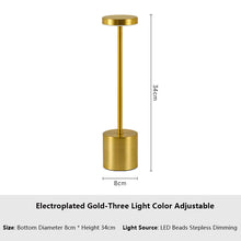 Rechargeable Sensor LED Table Lamp 3 Colors Adjustable Bedside Creative Ambient Light