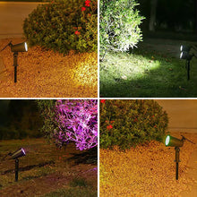 9 LED Solar Spot Lights Outdoor RGB Solar Landscape Lights