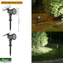 9 LED Solar Spot Lights Outdoor RGB Solar Landscape Lights