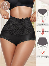 5pcs Women's High-Waisted Tummy Control Briefs