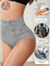 5pcs Women's High-Waisted Tummy Control Briefs