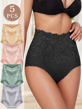 5pcs Women's High-Waisted Tummy Control Briefs