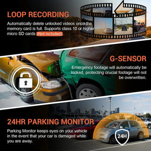 1080P WIFI Dual Camera Night Vision Dash Cam