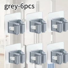 Self-Adhesive Mop Holder No-Drill Wall-Mounted Storage Rack