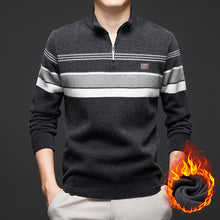 Warm Thickened Stretch Knit Men's Half-Zip Sweater