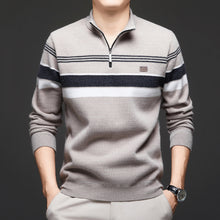 Warm Thickened Stretch Knit Men's Half-Zip Sweater