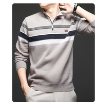 Warm Thickened Stretch Knit Men's Half-Zip Sweater
