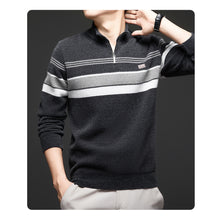 Warm Thickened Stretch Knit Men's Half-Zip Sweater