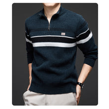 Warm Thickened Stretch Knit Men's Half-Zip Sweater