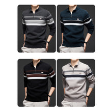 Warm Thickened Stretch Knit Men's Half-Zip Sweater