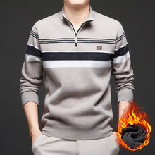 Warm Thickened Stretch Knit Men's Half-Zip Sweater