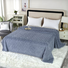 Lightweight Fluffy 3D Jacquard Weave Texture Blanket